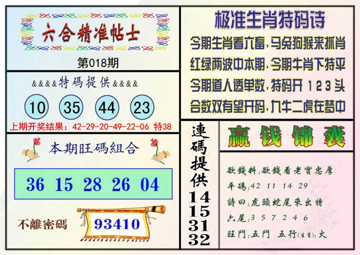 2025018期精准贴士