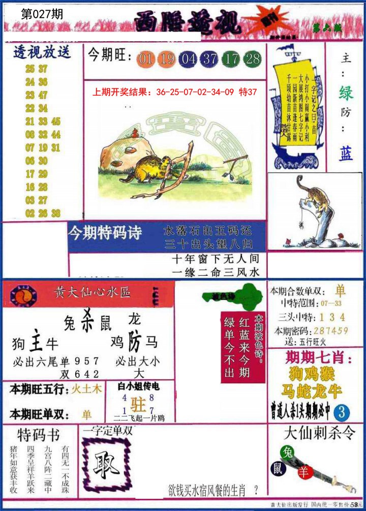 2025027期西陲透视