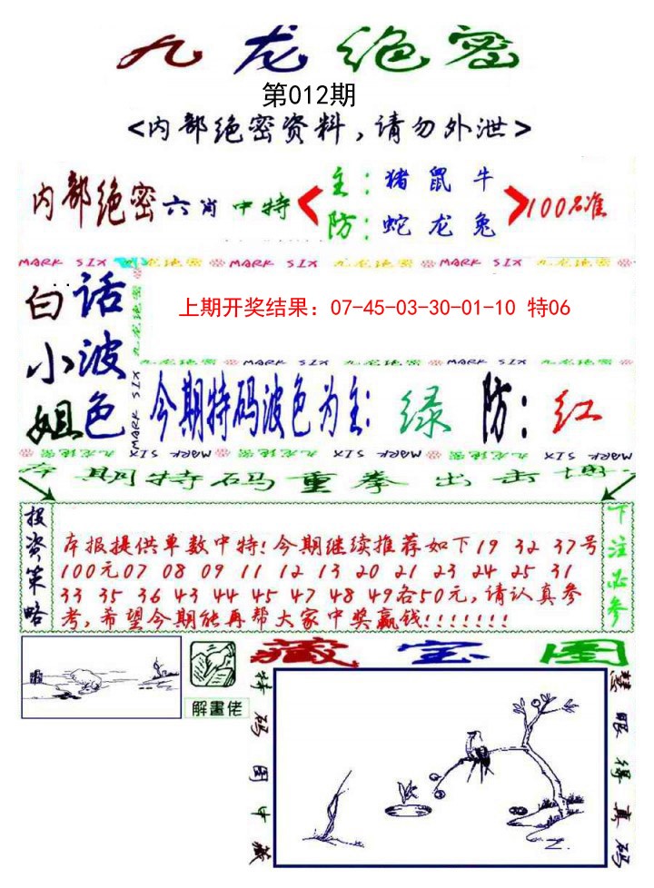 2025012期九龙密报