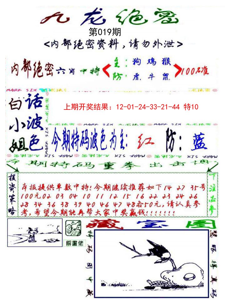 2025019期九龙密报
