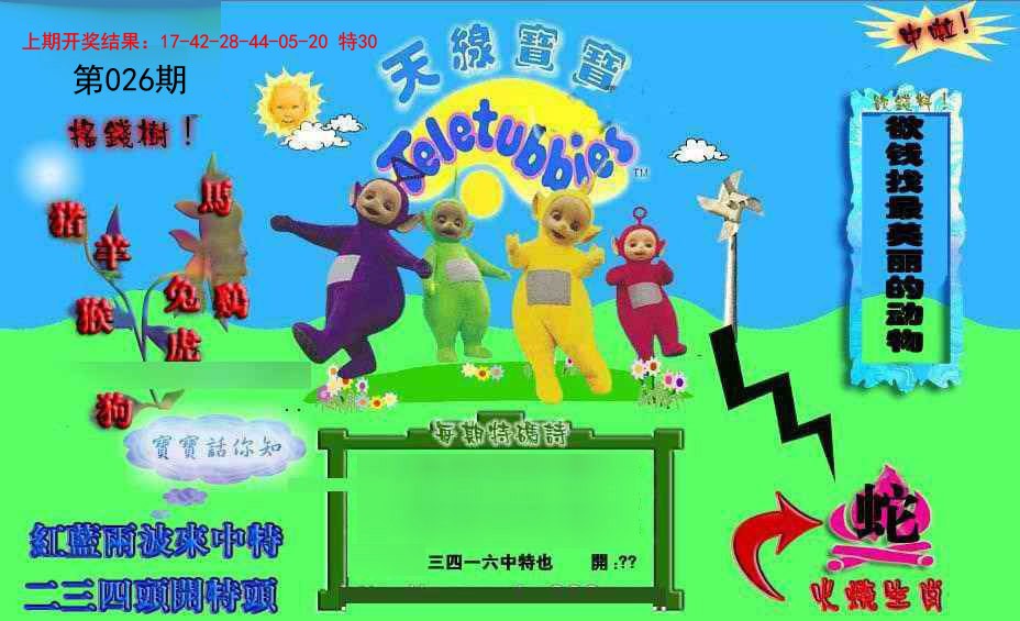 2025026期正版天线宝宝D