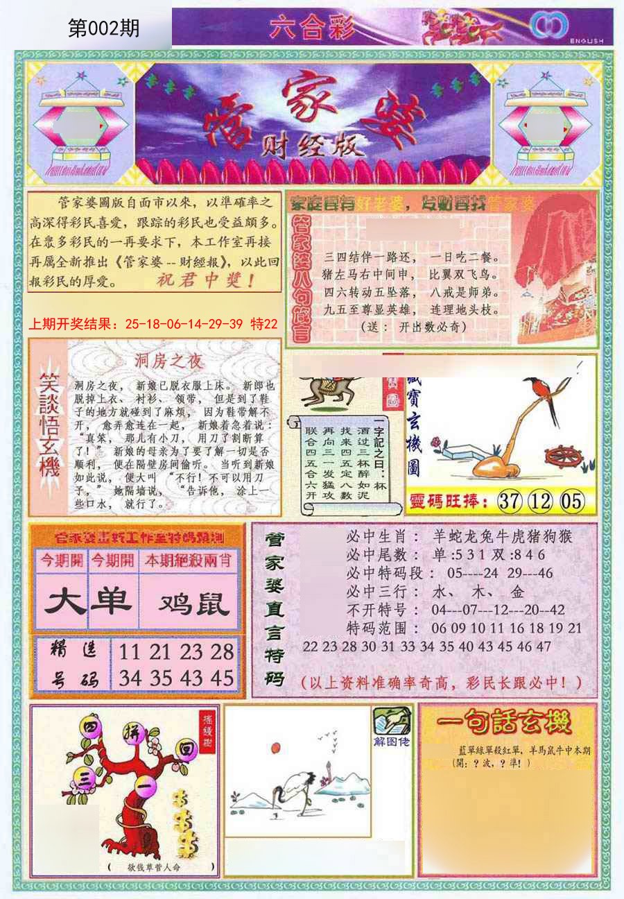 2025002期管家婆财经版