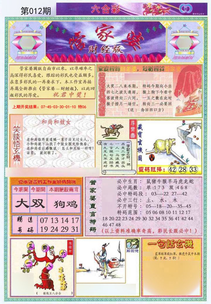 2025012期管家婆财经版