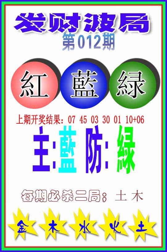 2025012期发财波局