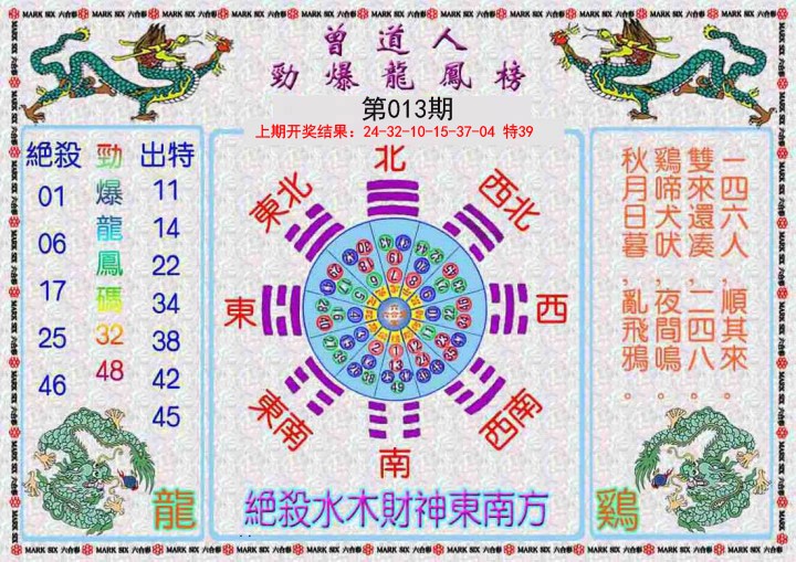 2025013期曾道人劲爆龙凤榜