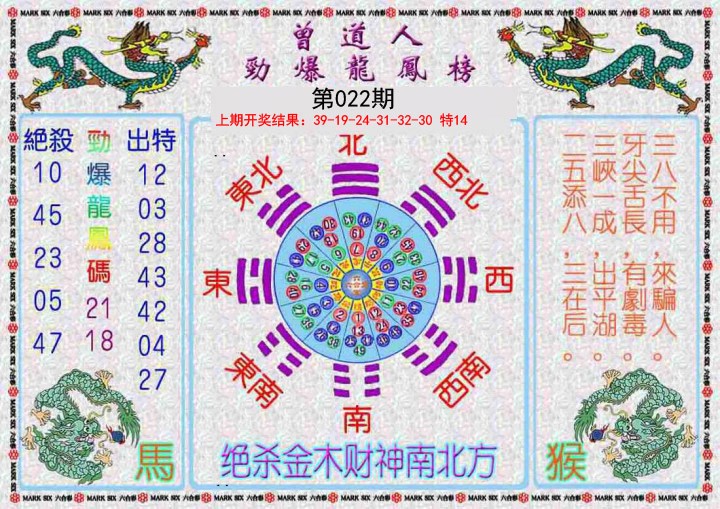 2025022期曾道人劲爆龙凤榜