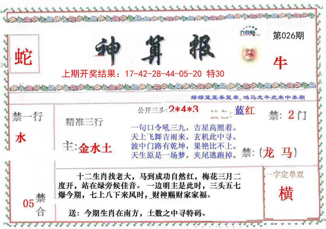 2025026期神算报