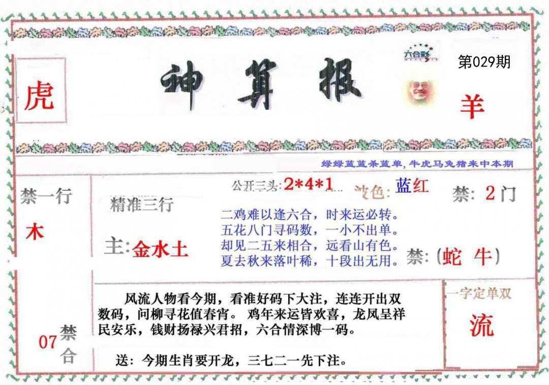 2025029期神算报