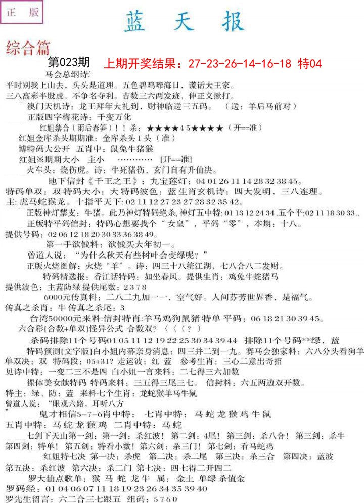 2025023期蓝天报A