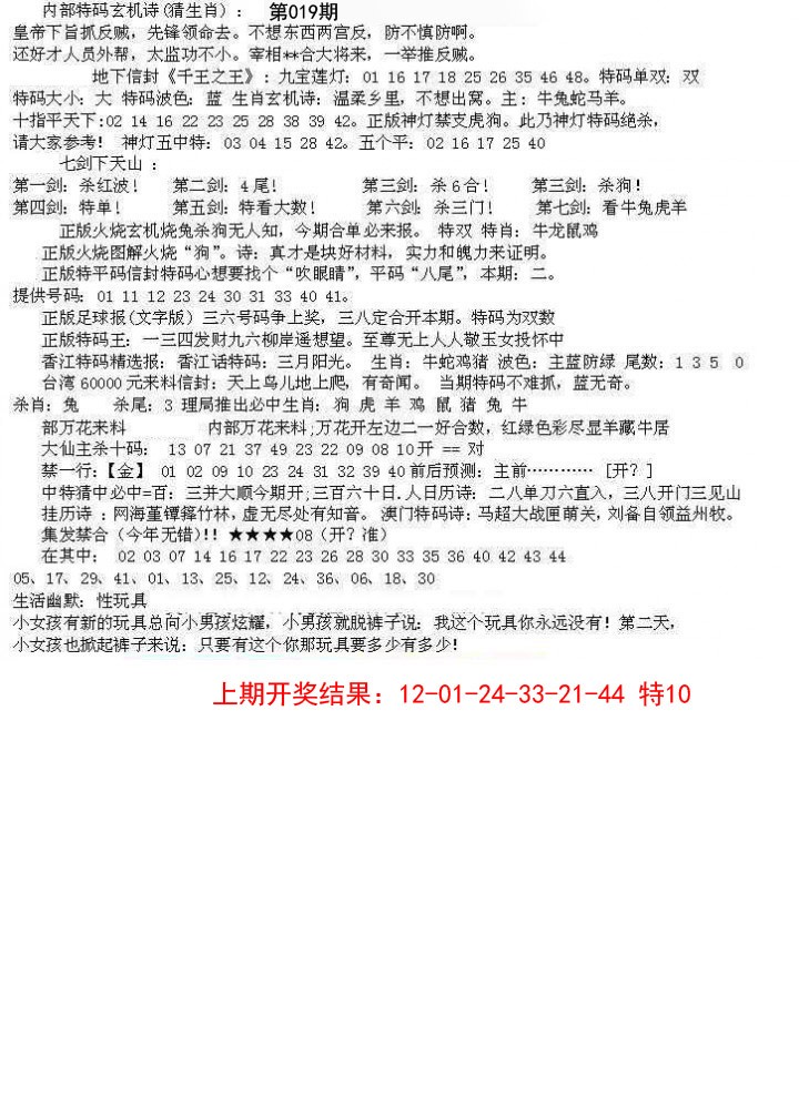 2025019期五星报B