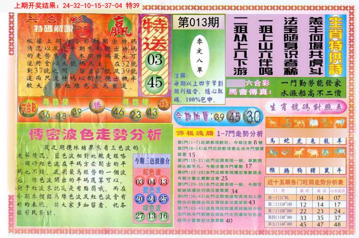 2025013期白小姐三点传密B