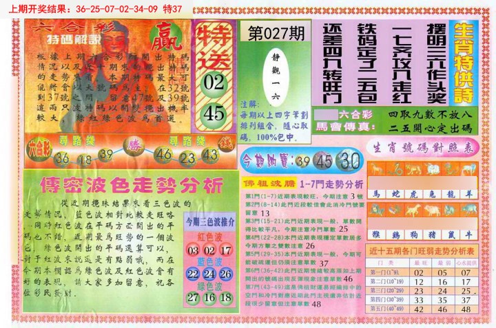 2025027期白小姐三点传密B