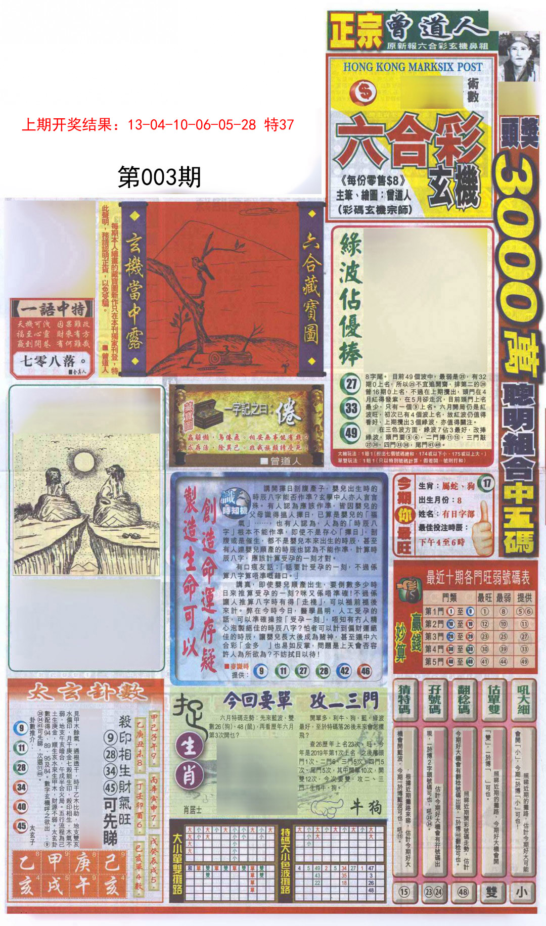 2025003期新报跑狗A
