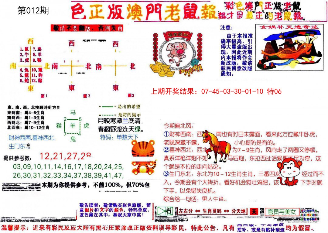 2025012期彩色正版澳门老鼠报