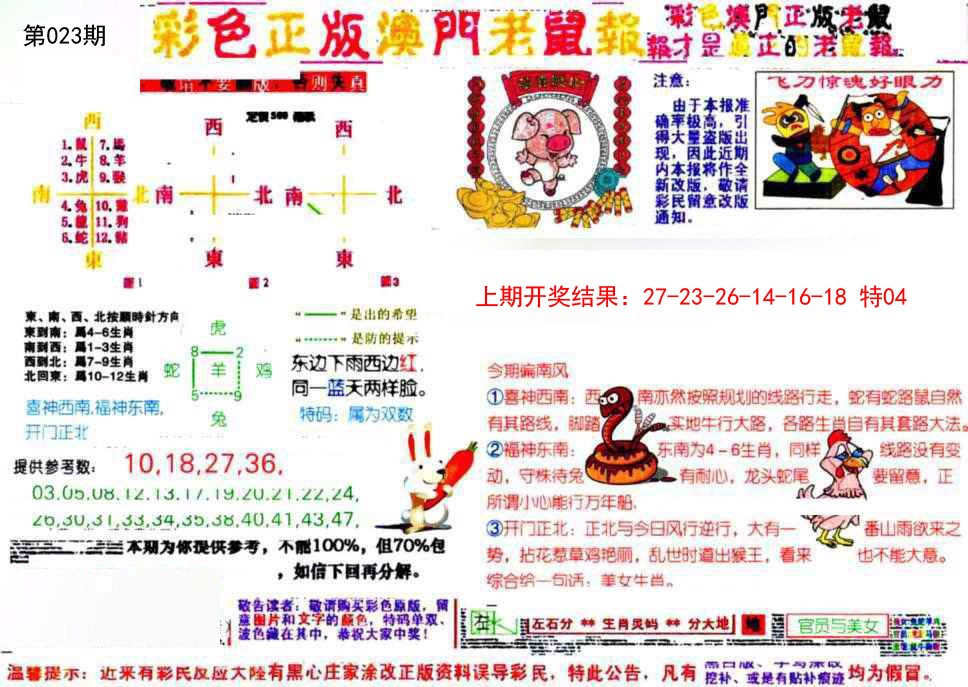 2025023期彩色正版澳门老鼠报