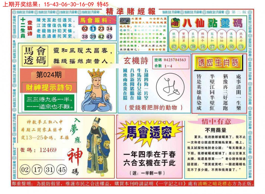 2025024期精准赌经报B