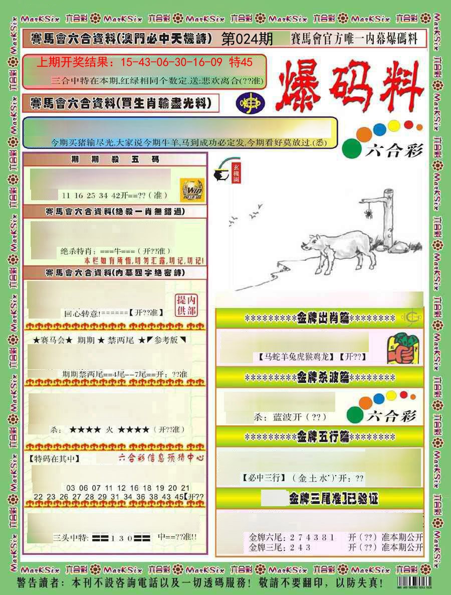 2025024期爆码料A)