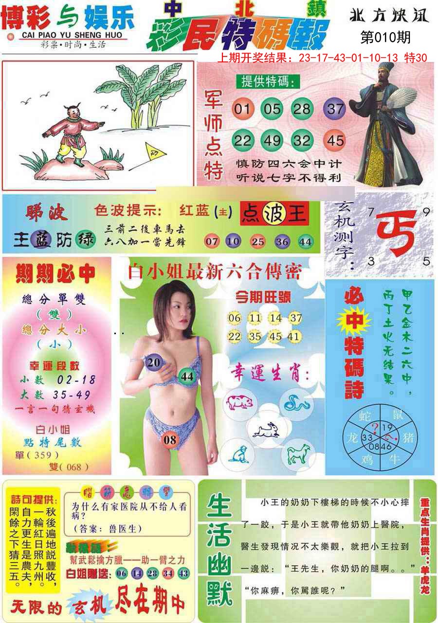 2025010期中北彩民特码报