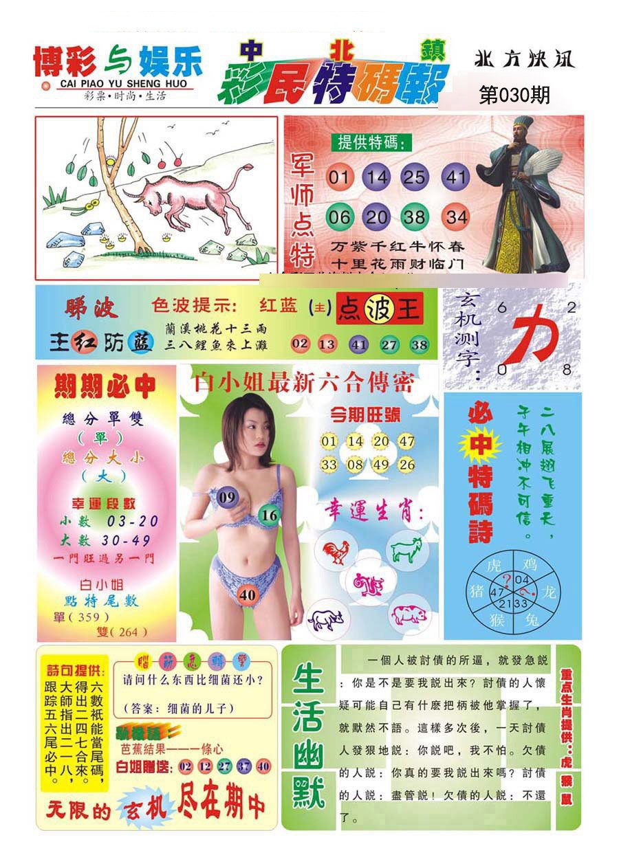 2025030期中北彩民特码报