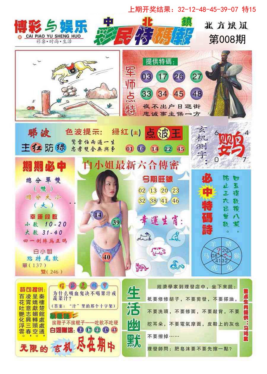 2025008期中北彩民特码报