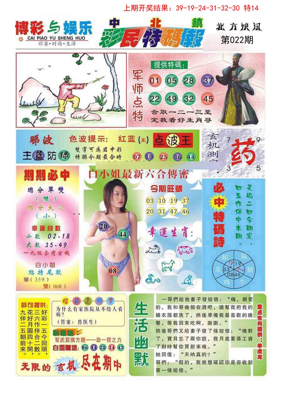 2025022期中北彩民特码报