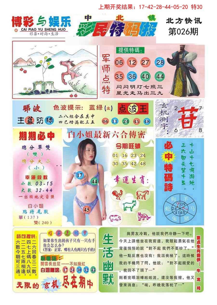 2025026期中北彩民特码报