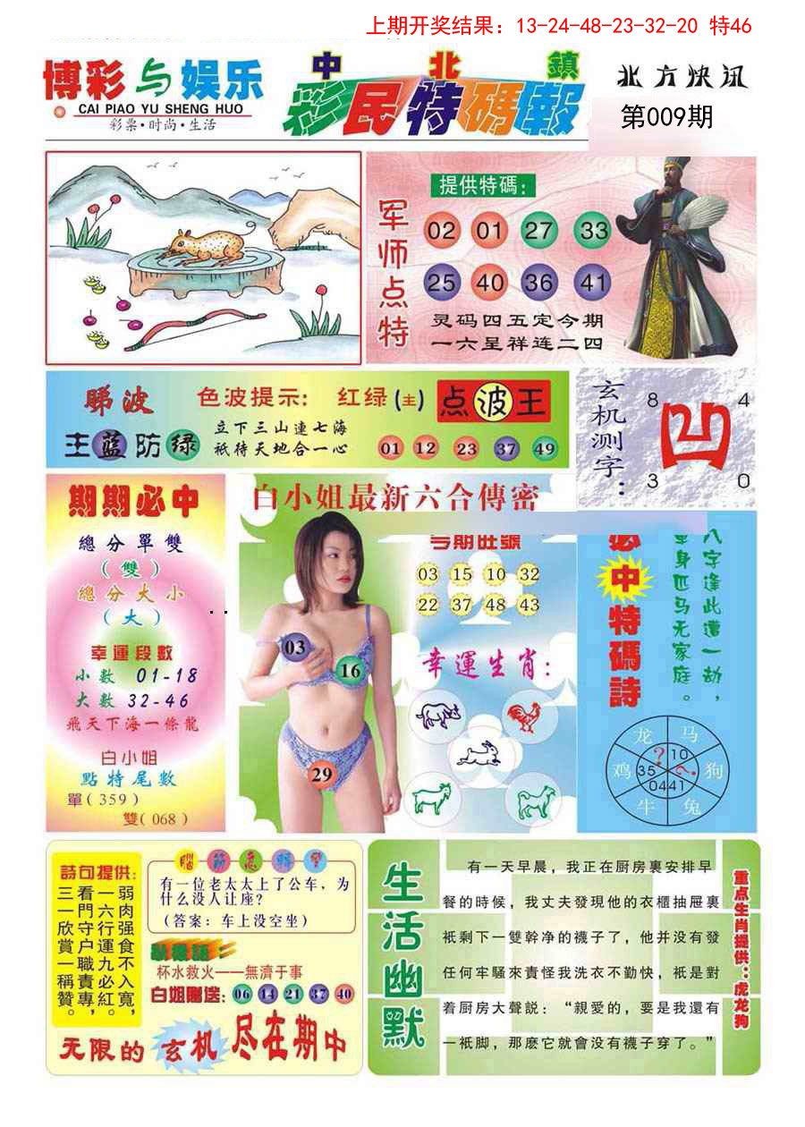 2025009期中北彩民特码报