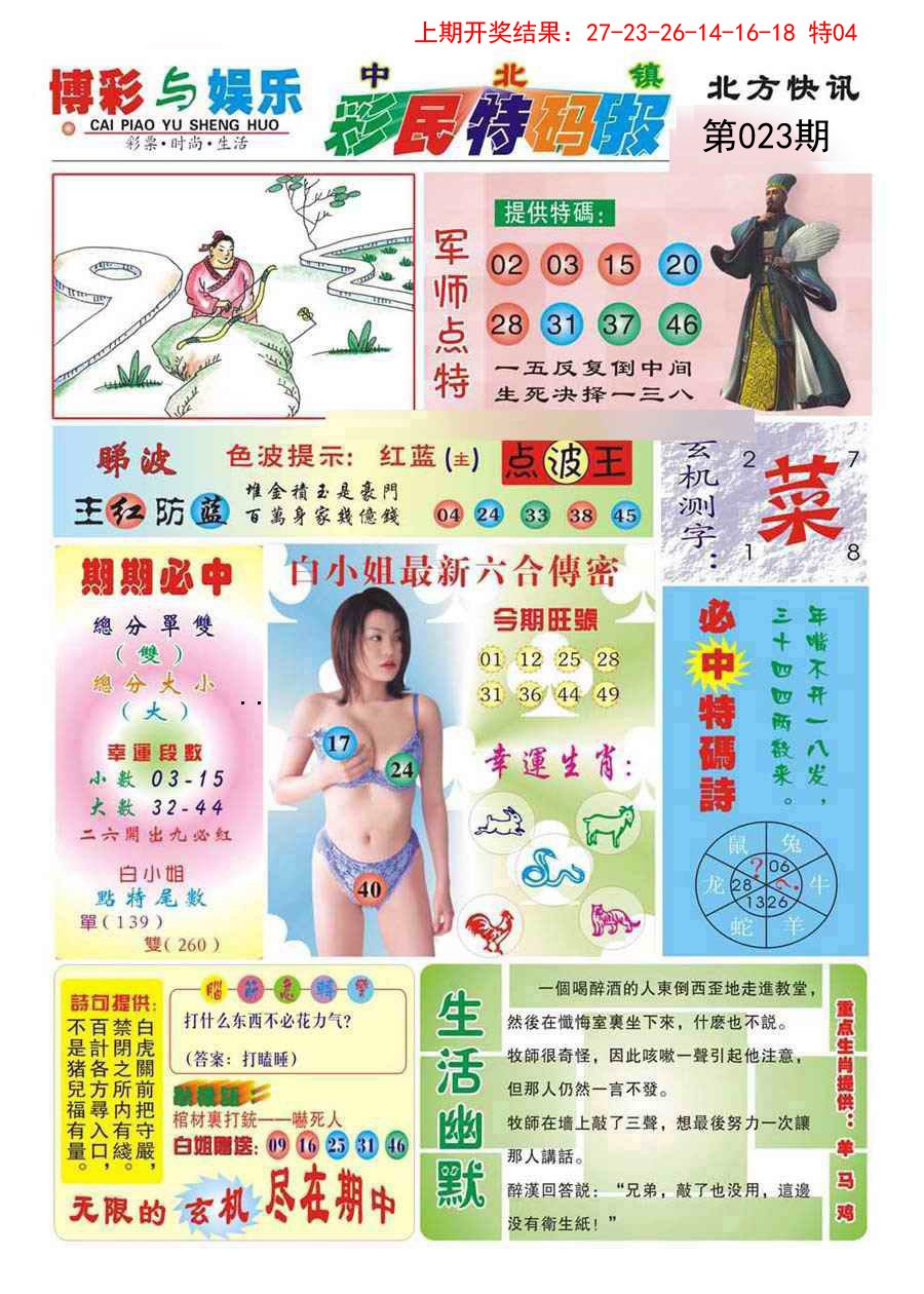 2025023期中北彩民特码报