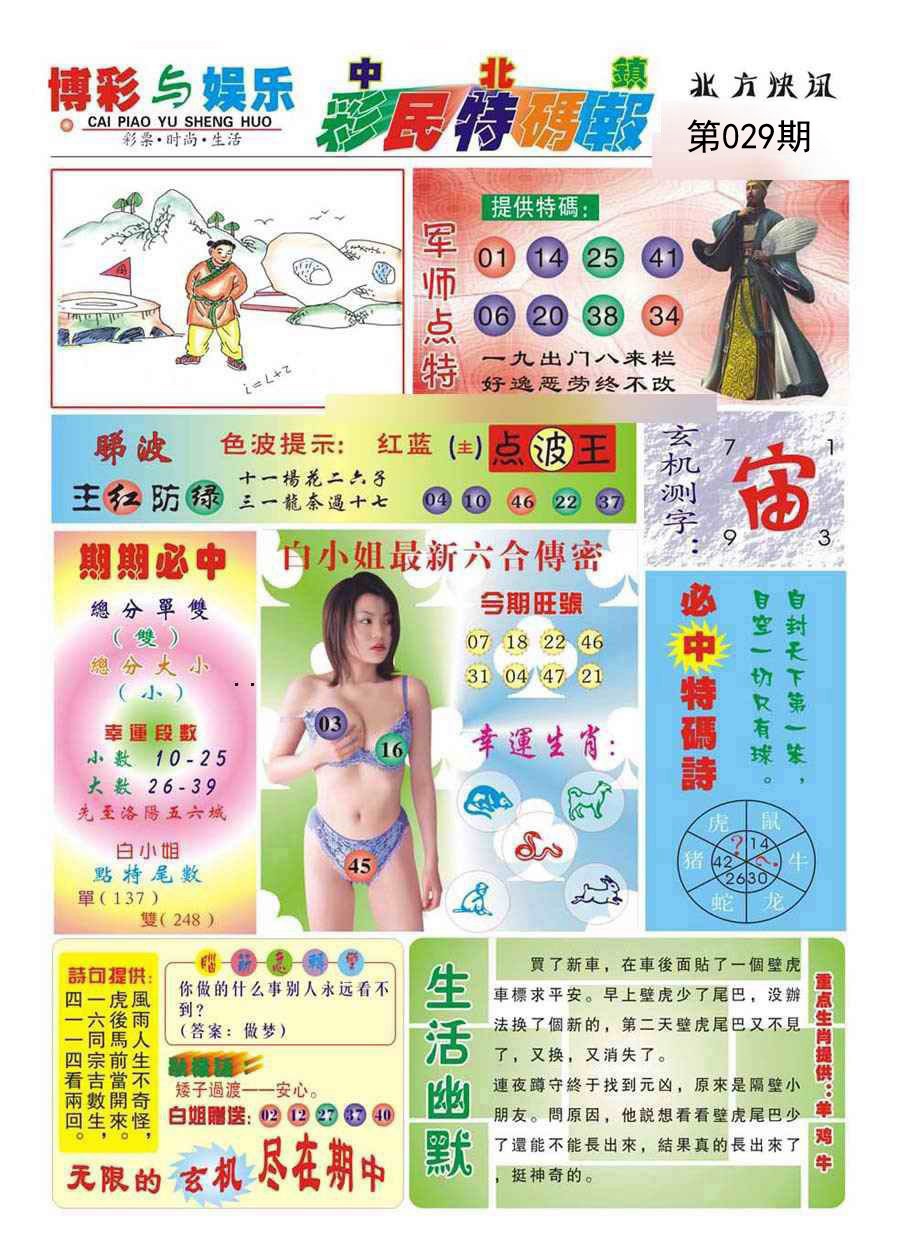 2025029期中北彩民特码报