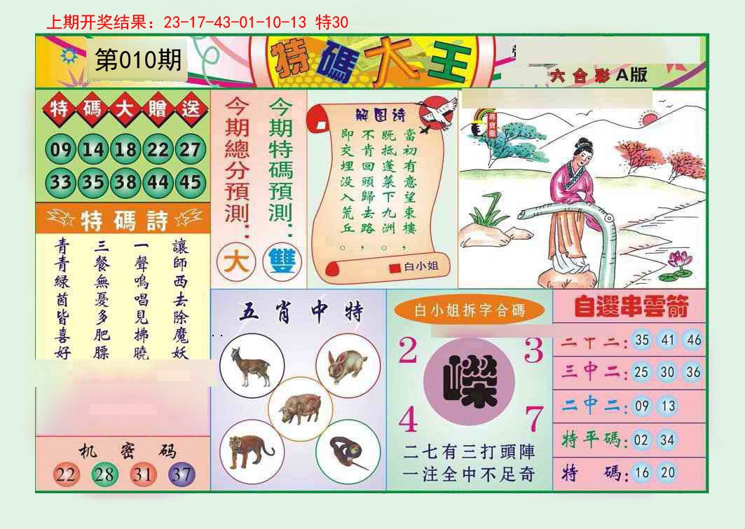 2025010期特码大王A