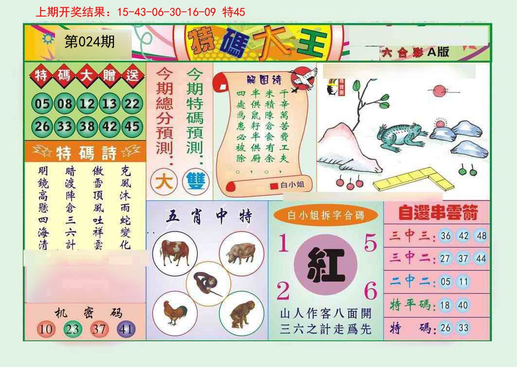 2025024期特码大王A