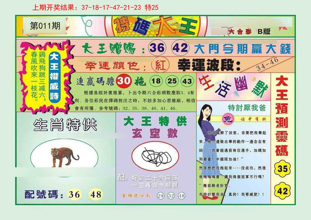 2025011期特码大王B