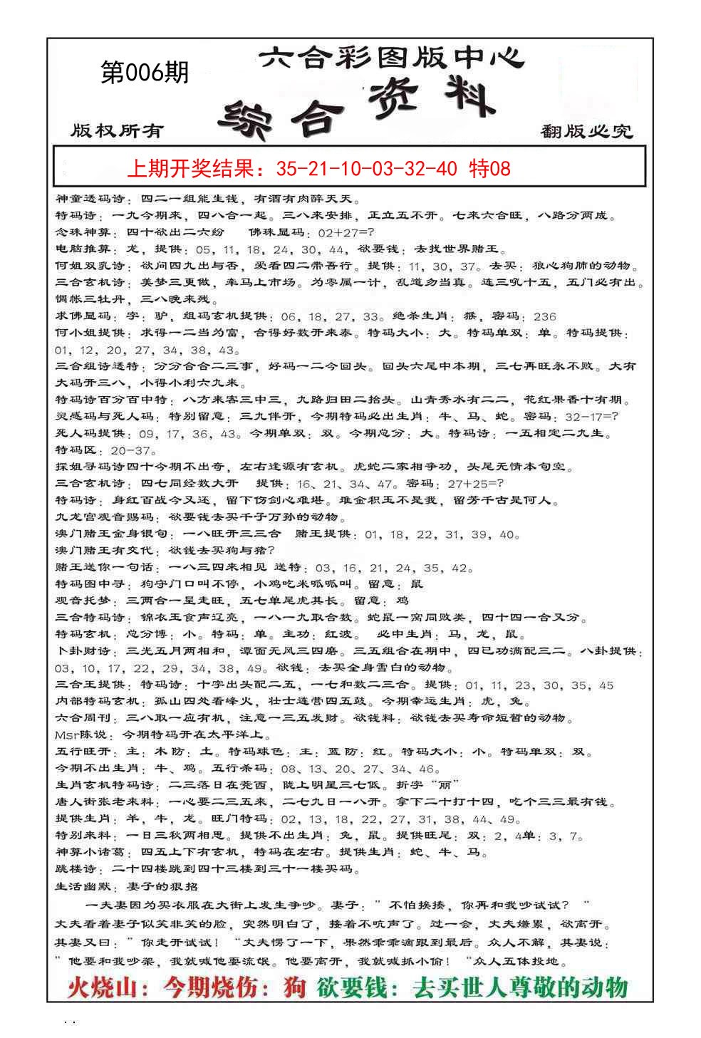 2025006期内部综合资料