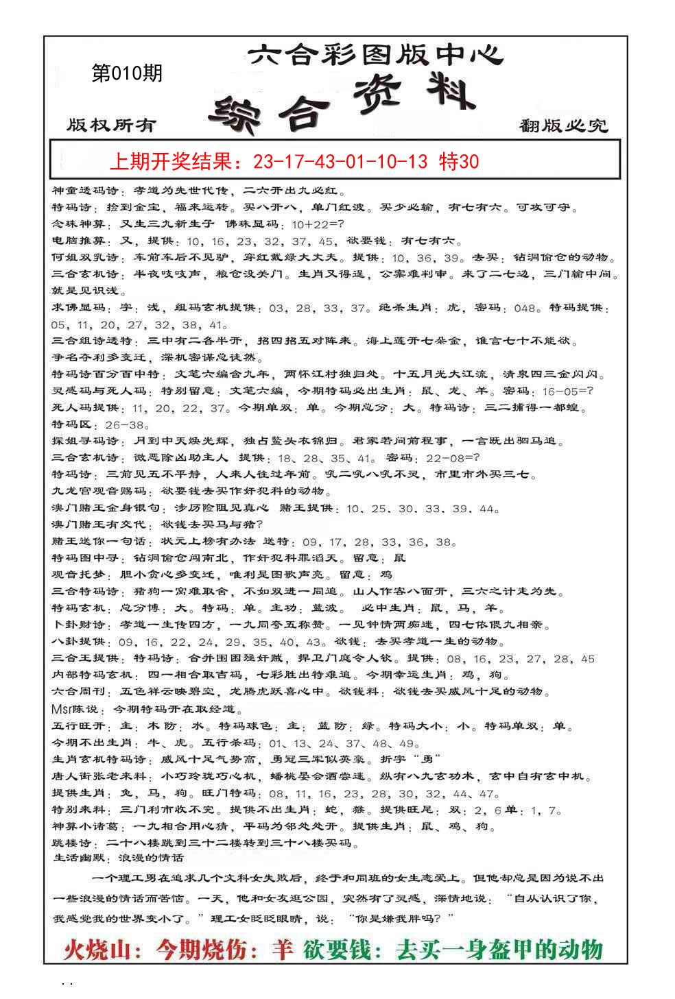 2025010期内部综合资料