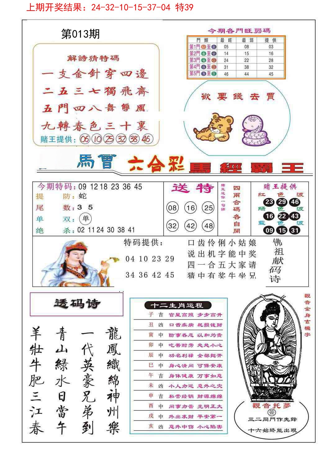 2025013期马经霸王