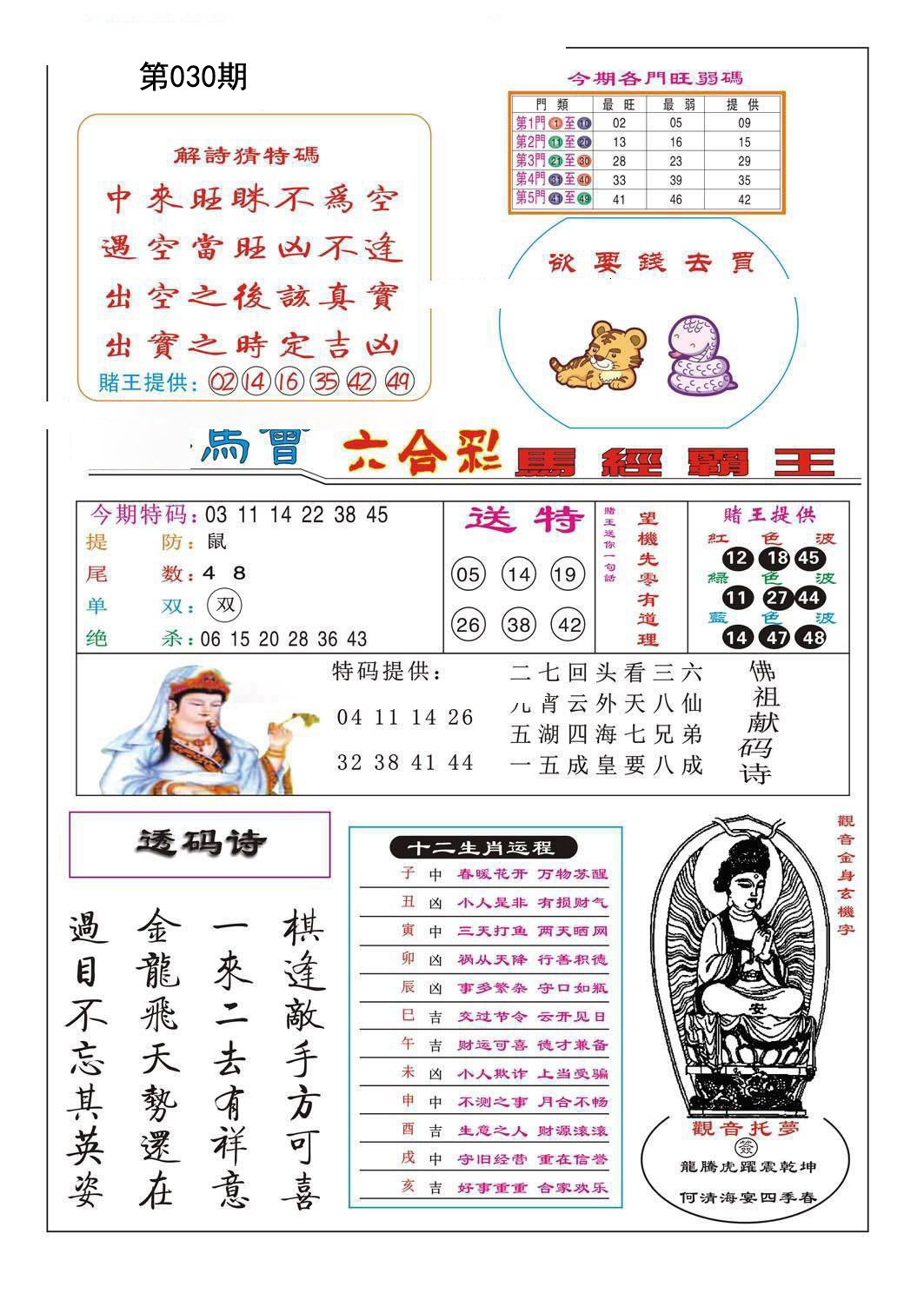 2025030期马经霸王