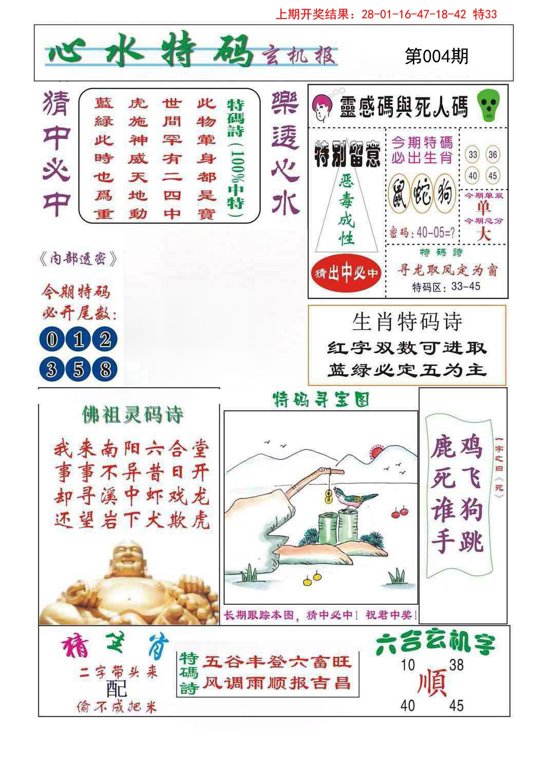 2025004期心水特码
