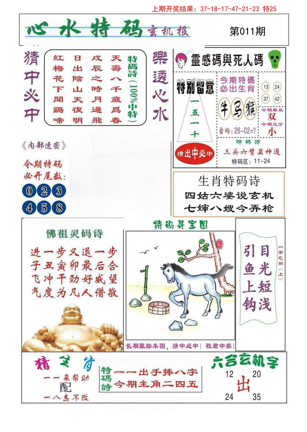 2025011期心水特码