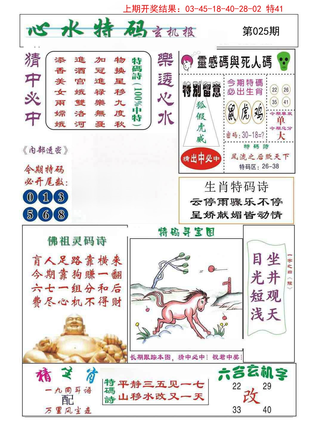 2025025期心水特码