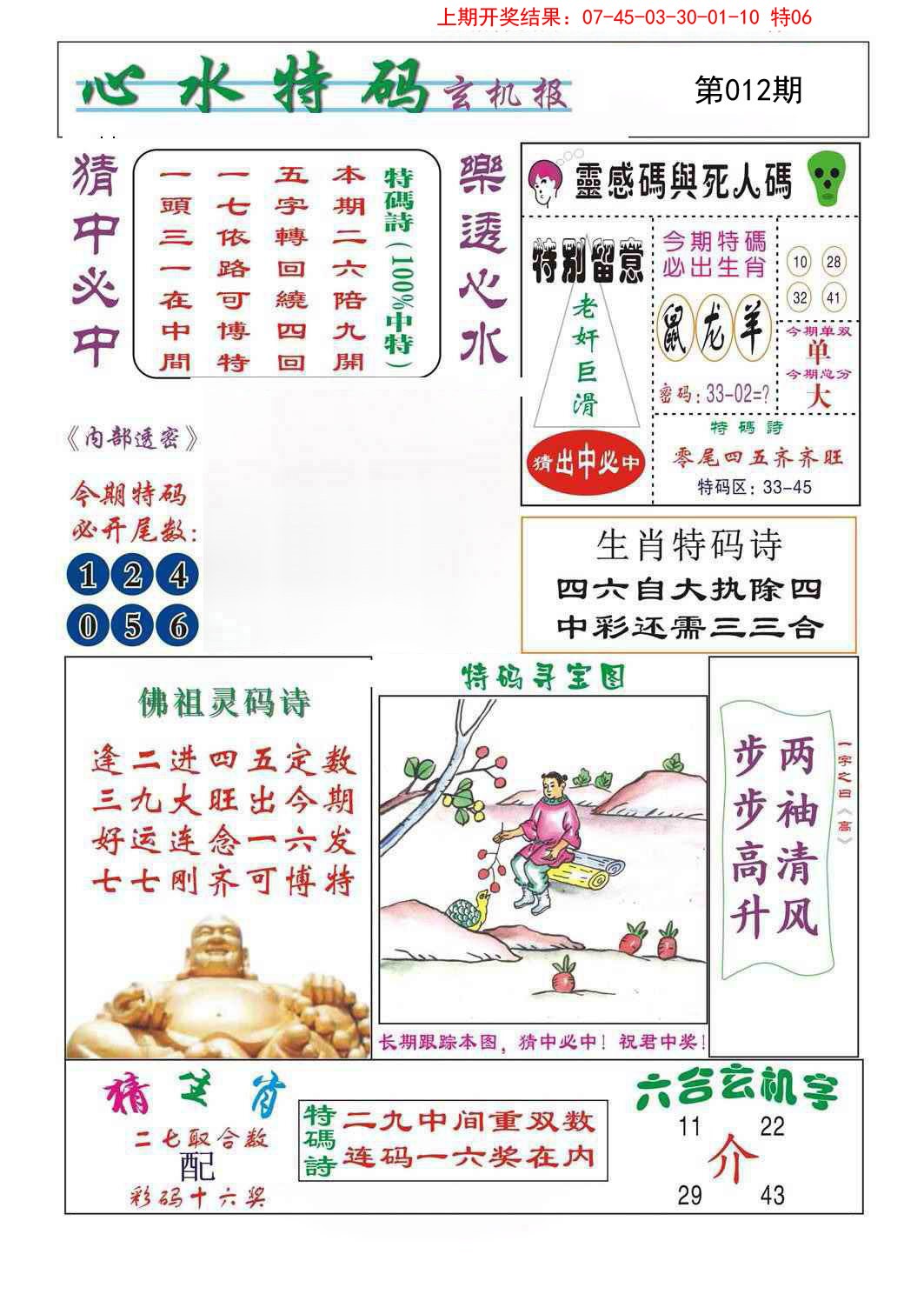 2025012期心水特码