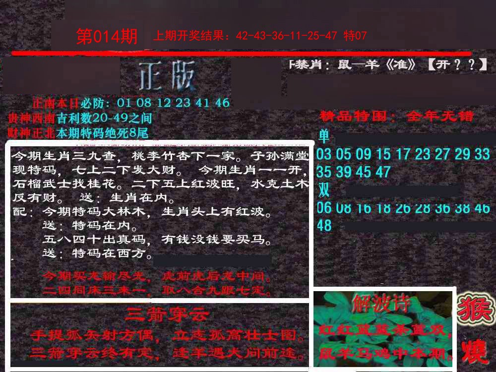 2025014期新港内幕