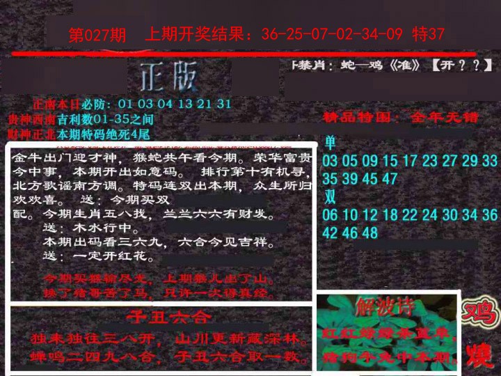 2025027期新港内幕