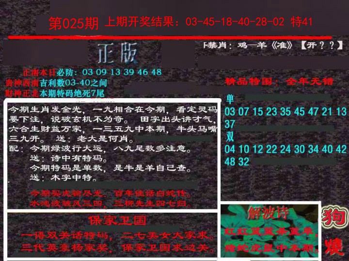 2025025期新港内幕