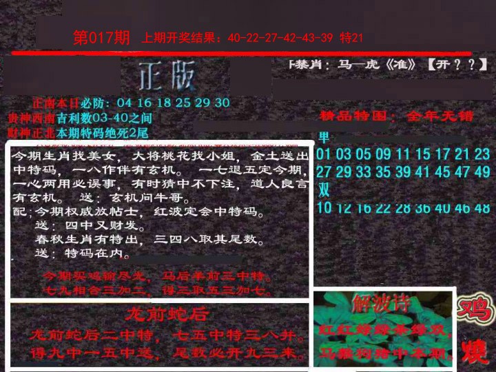 2025017期新港内幕