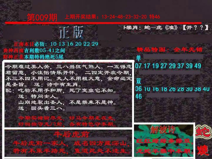 2025009期新港内幕
