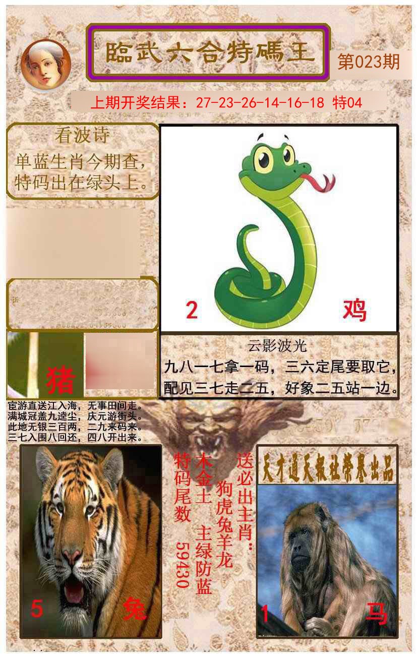 2025023期临武六合特码王