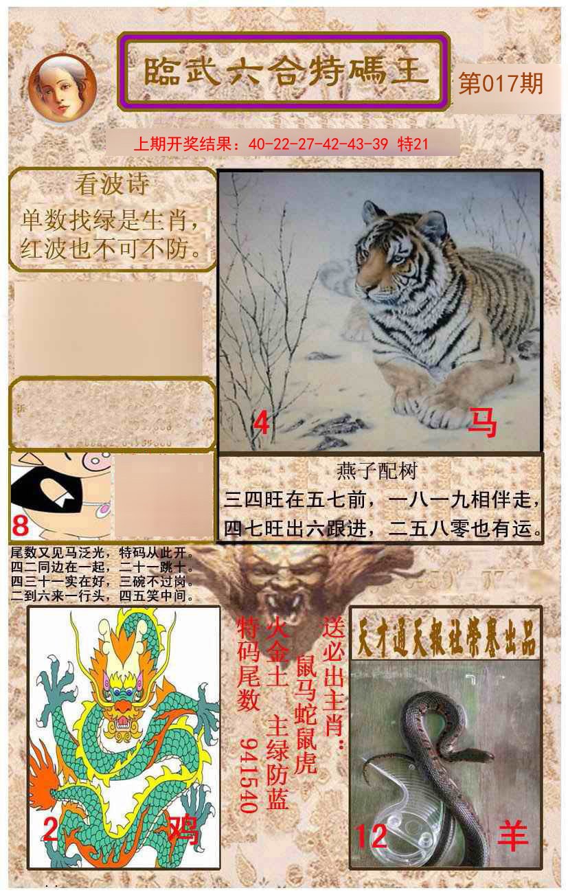 2025017期临武六合特码王