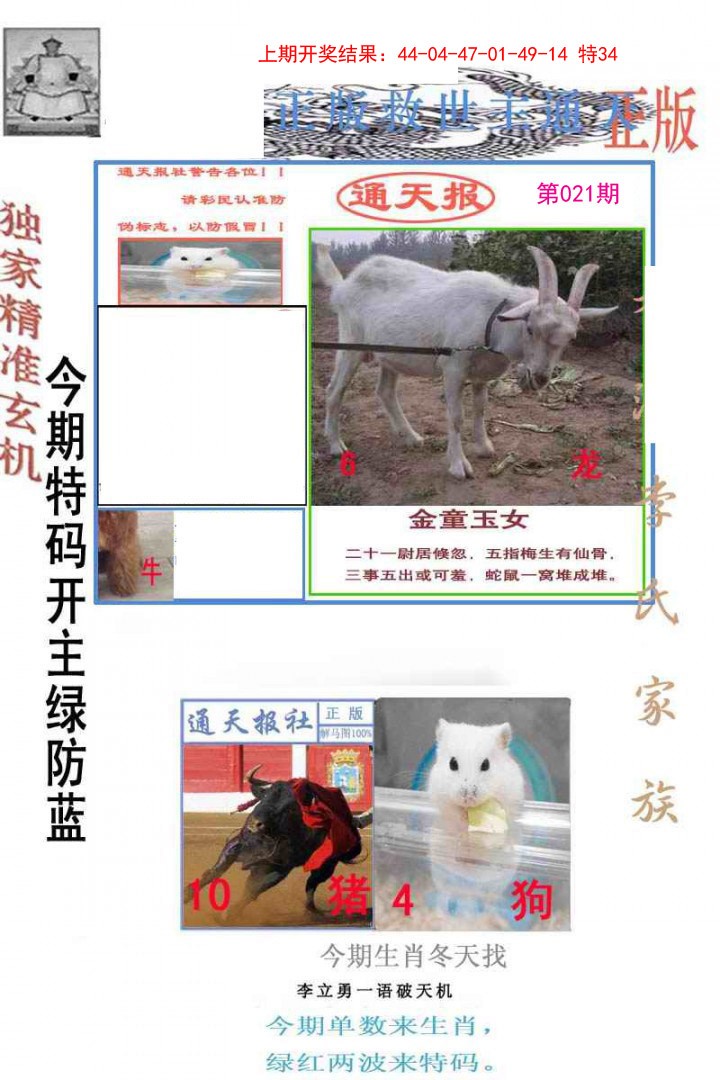 2025021期李力勇通天报