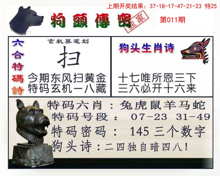 2025011期狗头传密