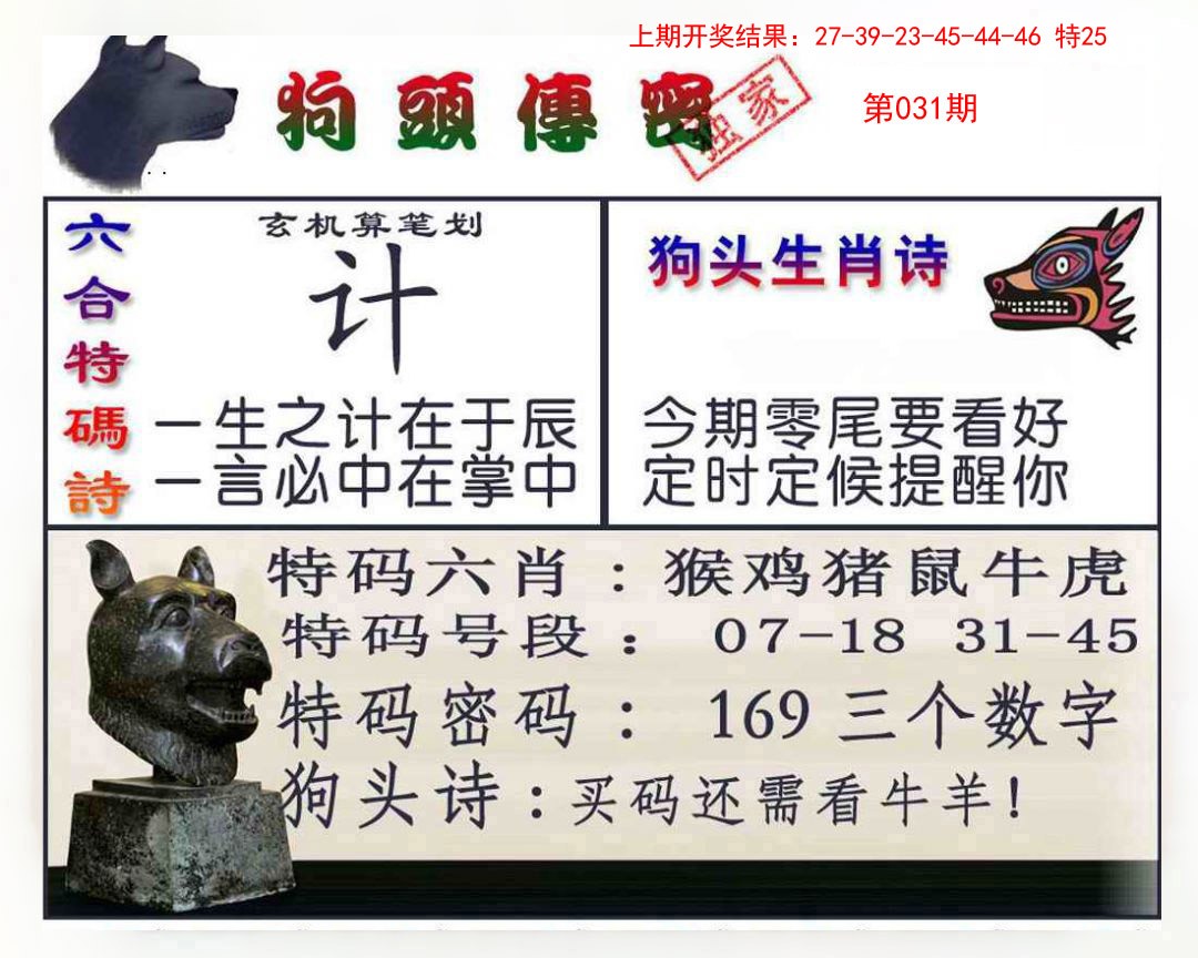 2025031期狗头传密